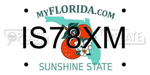 IS78XM Florida License Plate