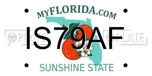 IS79AF Florida License Plate