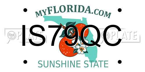 IS79QC Florida License Plate