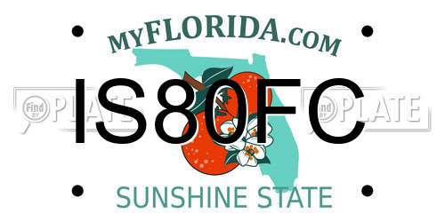 IS80FC Florida License Plate