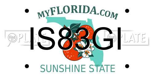 IS83GI Florida License Plate