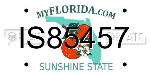 IS85457 Florida License Plate