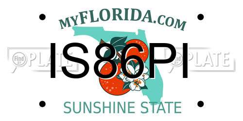 IS86PI Florida License Plate