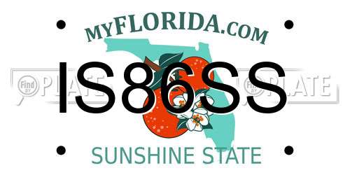 IS86SS Florida License Plate