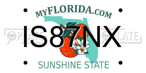 IS87NX Florida License Plate