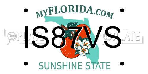 IS87VS Florida License Plate