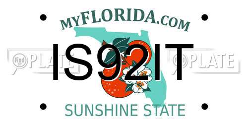 IS92IT Florida License Plate