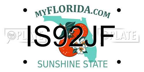 IS92JF Florida License Plate