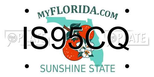 IS95CQ Florida License Plate