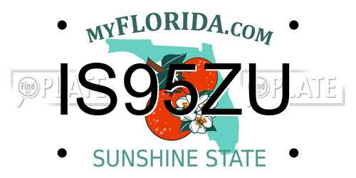 IS95ZU Florida License Plate