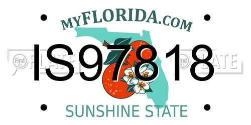 IS97818 Florida License Plate