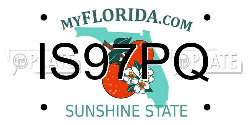 IS97PQ Florida License Plate