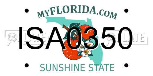 ISA0350 Florida License Plate