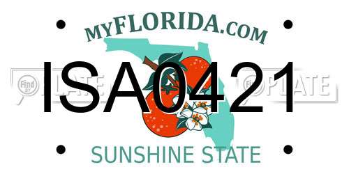ISA0421 Florida License Plate
