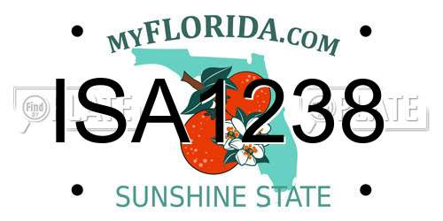 ISA1238 Florida License Plate
