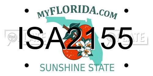 ISA2155 Florida License Plate