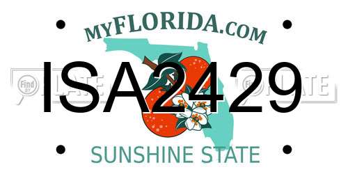 ISA2429 Florida License Plate