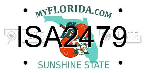 ISA2479 Florida License Plate