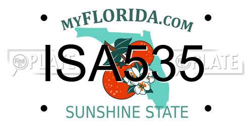 ISA535 Florida License Plate