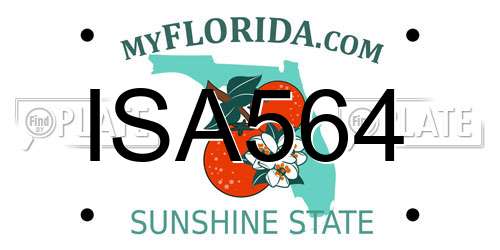 ISA564 Florida License Plate