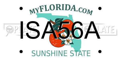 ISA56A Florida License Plate