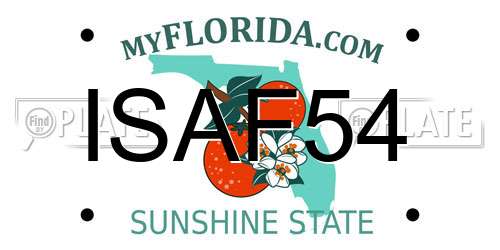 ISAF54 Florida License Plate