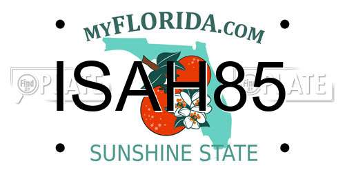 ISAH85 Florida License Plate