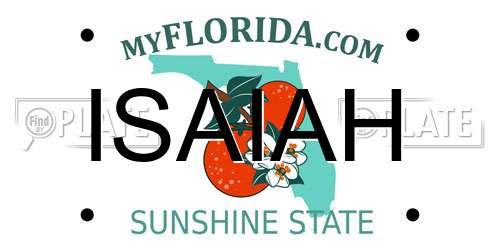ISAIAH Florida License Plate