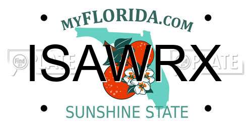 ISAWRX Florida License Plate