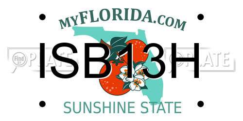 ISB13H Florida License Plate