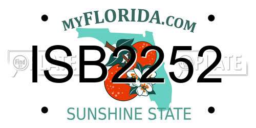ISB2252 Florida License Plate
