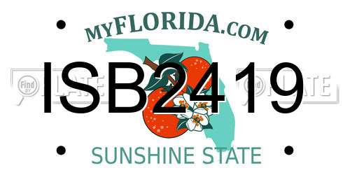 ISB2419 Florida License Plate