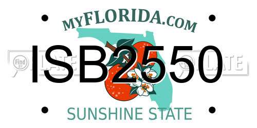 ISB2550 Florida License Plate