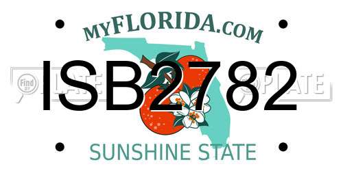 ISB2782 Florida License Plate