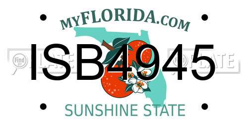ISB4945 Florida License Plate