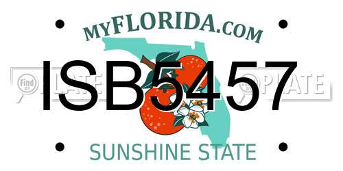 ISB5457 Florida License Plate