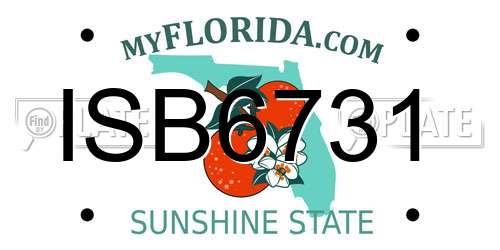 ISB6731 Florida License Plate