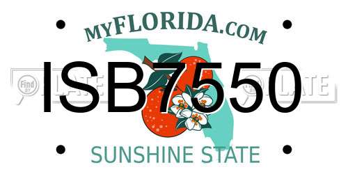 ISB7550 Florida License Plate