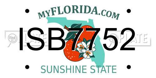 ISB7752 Florida License Plate