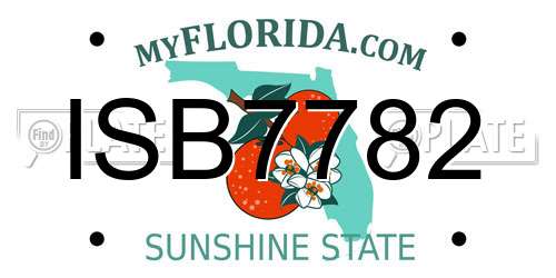 ISB7782 Florida License Plate