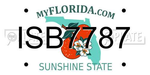 ISB7787 Florida License Plate