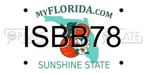 ISBB78 Florida License Plate