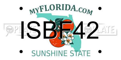 ISBF42 Florida License Plate