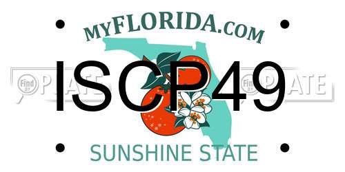 ISCP49 Florida License Plate