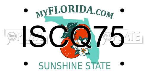 ISCQ75 Florida License Plate