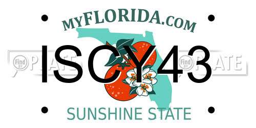 ISCY43 Florida License Plate