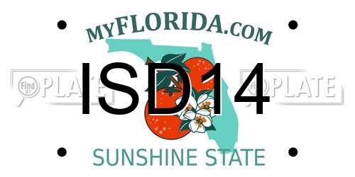 ISD14 Florida License Plate