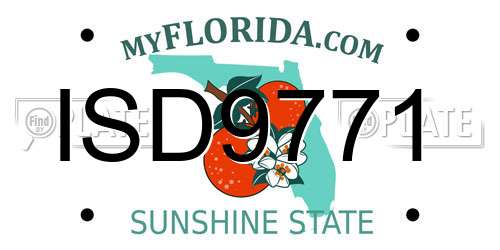ISD9771 Florida License Plate