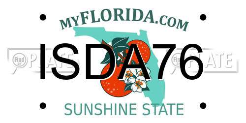 ISDA76 Florida License Plate