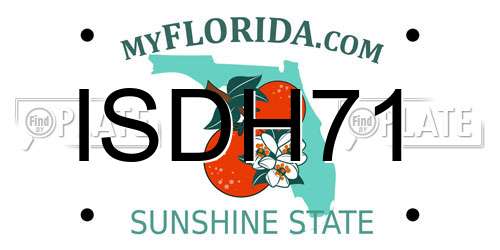 ISDH71 Florida License Plate